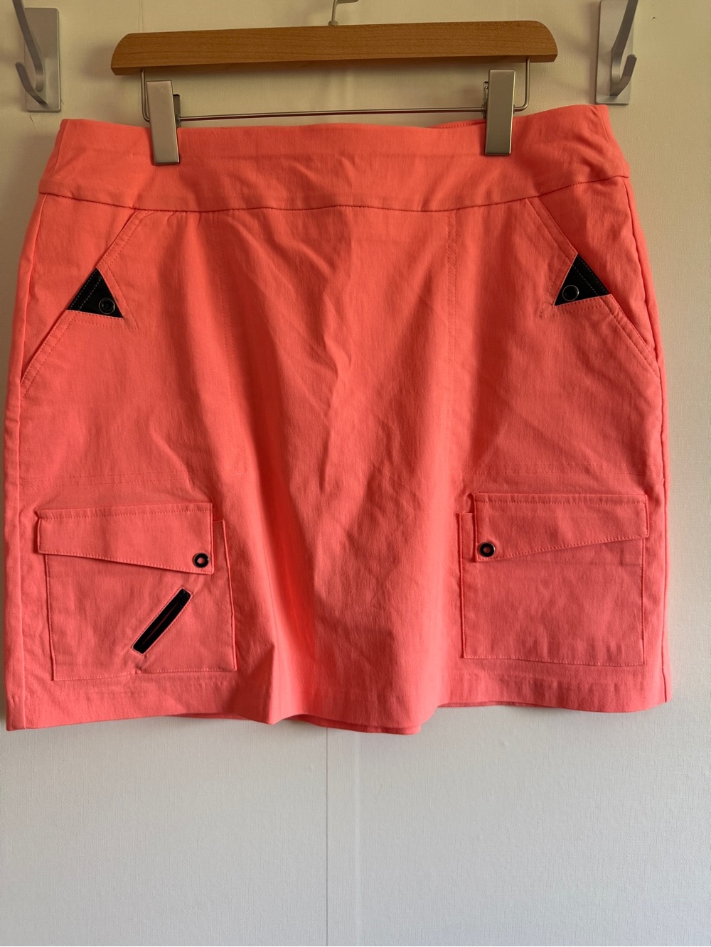 Jamie Sadock Golf Skort Size 14 neon coral Built-In Shorts Stretch Pockets
